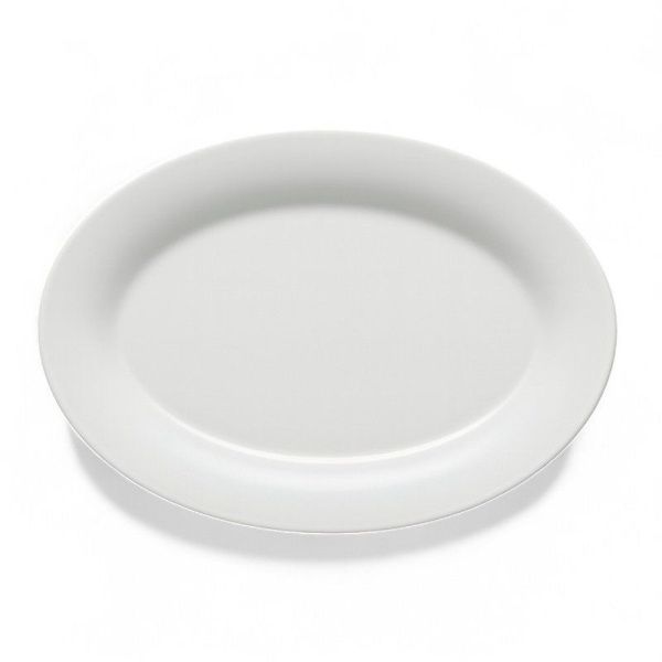 Блюдо 25см фарфор БЕЛЫЙ КЛАССИК овальное 53 JC-9765-10 10" (50)