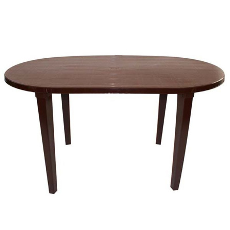 Стол овальный 1400*800*710мм пластик шоколадный (1)