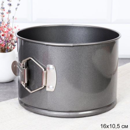 Форма для выпечки кекса и куличей разъемная 16*10,5см угл.сталь TG-218