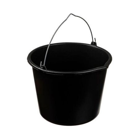 Ведро 12л пластик черное хозяйственное без крышки