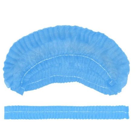 Шапочка Шарлотта 100шт нетканый материал голубая AVIORA (10)