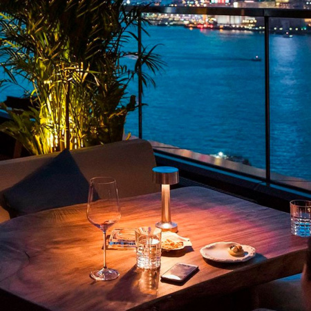 Лампа настольная 21*9см 800mA 6-7 часов, usb, кнопка, 2 режима свечения, хром (30) JC-16980