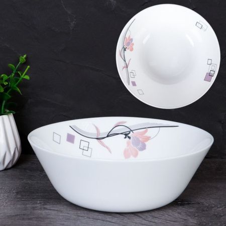 Тарелка глубокая 550мл 155мм ЕВРО АБСТРАКЦИЯ ГЕОМЕТРИЯ суповая LGW-60 (6834) (6/72)