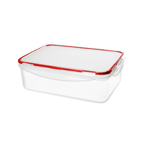 Контейнер пищевой 2,5л пластик Modena с защелками прямоугольный красный 221111306/03 (7)