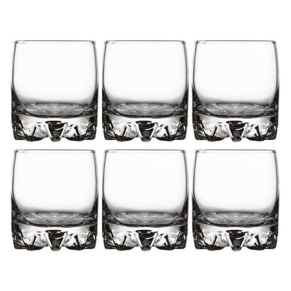 Стаканы для сока набор 6шт 200мл стекло СИЛЬВАНА (8)