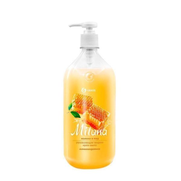 Крем-мыло жидкое 1л MILANA Молоко и мед (12/6)