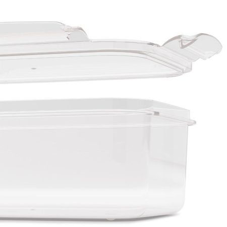 Контейнер пищевой 1,6л 220*160*75мм пластик СВЧ Прайм прямоугольный с защелками (10)