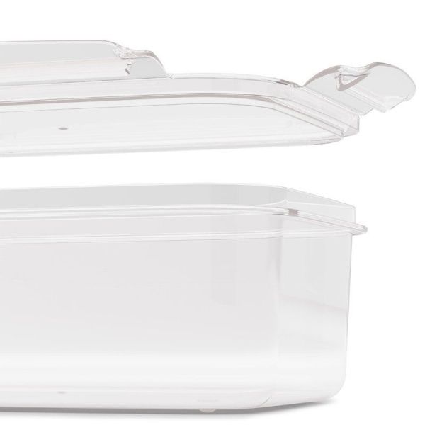 Контейнер пищевой 1,6л 220*160*75мм пластик СВЧ Прайм прямоугольный с защелками (10)