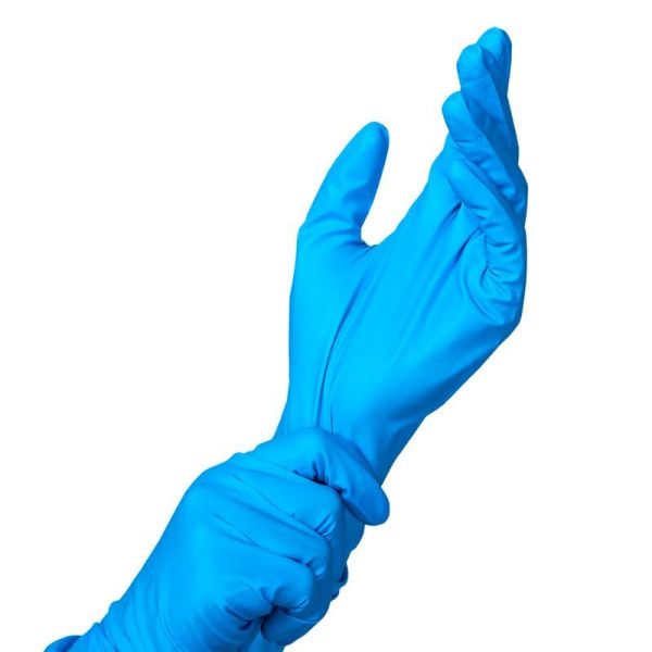 Перчатки нитриловые с удлиненной манжетой 50шт р-р L HIGH RISK AVIORA (10)