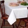 Скатерть 260*150см полиэстер 75% хлопок 25% ГЛАДЬ белая 1809В-01