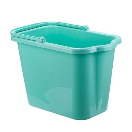 Ведро 9,5л пластик прямоугольное аквамарин без крышки (10)