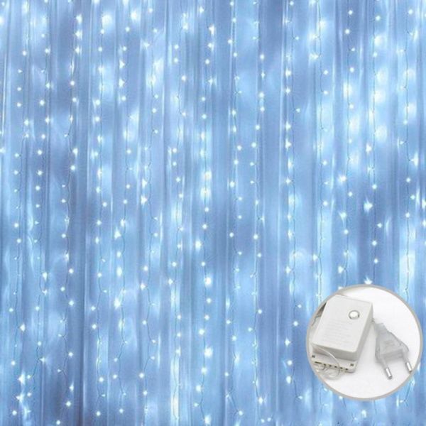 Гирлянда светодиодная Дождь 2,5*1,5м 144LED холодный белый GN37 (100)