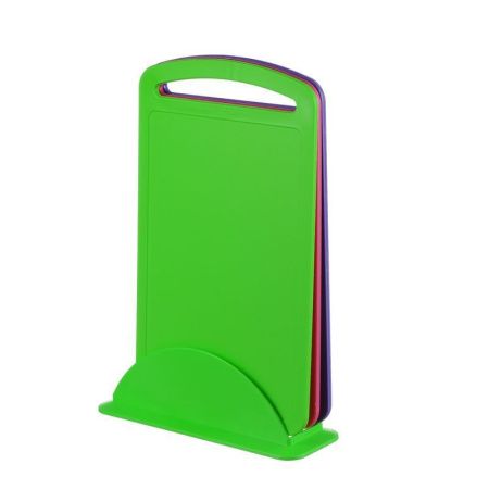 Набор разделочных досок 3пр 24*33,5*7,8см полипропилен на подставке ярко-зеленый (10)