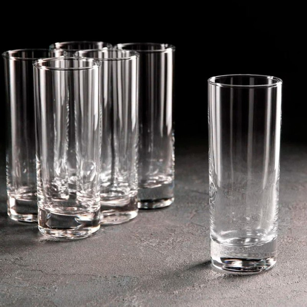 Стаканы набор 6шт 290мл стекло САЙД высокие (8)