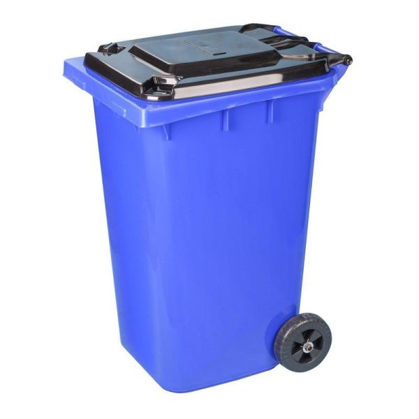 Контейнер универсальный 240л 76*55,5*106см на колёсах синий (1)