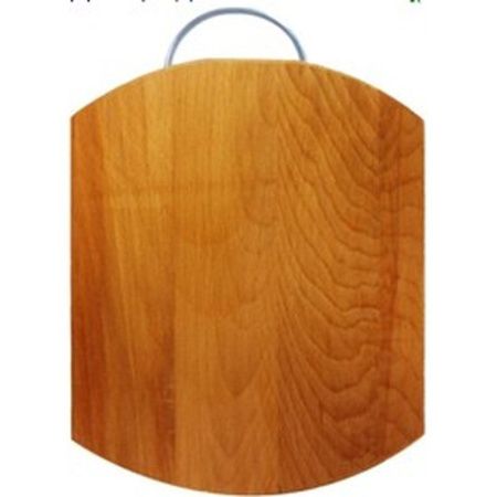 Доска разделочная 35*24,5*1,8см бук ХОЗЯЮШКА бочка с мет.ручкой 02-2 (10)