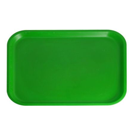 Поднос 45,9см пластик зеленый ударопрочный прямоугольный (25)