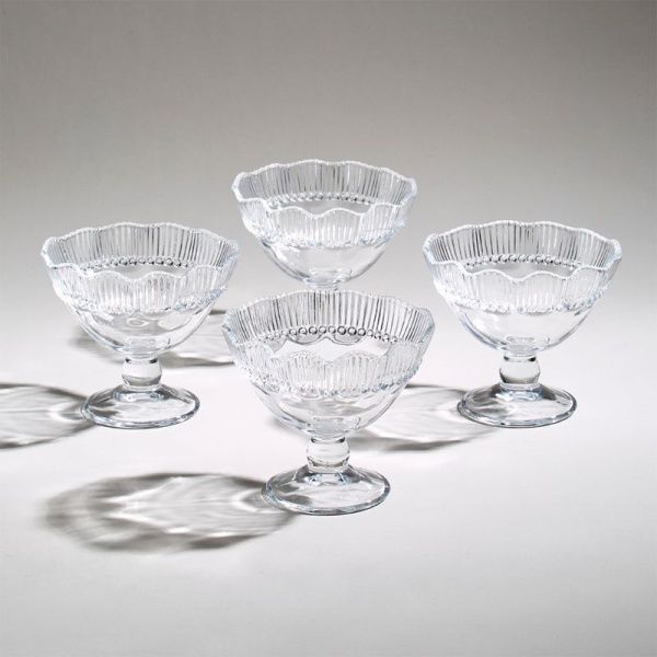 Креманки набор 4шт 264мл 10см стекло CRYSTAL PEARL (6)