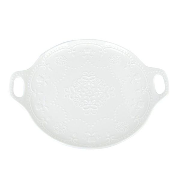 Блюдо 23*19,5*2см фарфор МАРШМЕЛЛОУ с ручками (24)