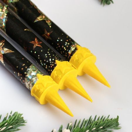 Набор свечей для торта Фонтан Звезды 3шт. 12,5см горение 30сек. 4717221 (180)