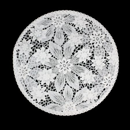 Салфетка сервировочная 15 (38см) ПВХ КРУГ S-158 белая (12/360)