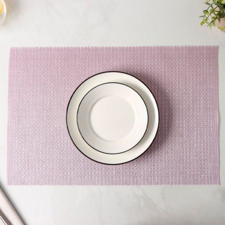 Салфетки сервировочные 4шт 45*30см ПВХ розовый (36)