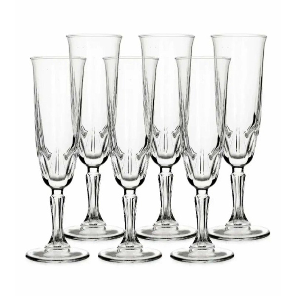 Бокалы для шампанского набор 6шт 163мл стекло КАРАТ (4)
