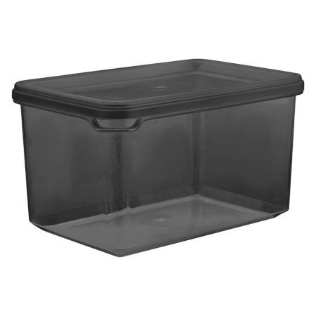 Банка для сыпучих продуктов 550мл пластик BLACK прямоугольная (30)