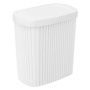 Контейнер для мусора 5,9л 225*140*253мм пластик VELVET белый с подвижной крышкой (6)