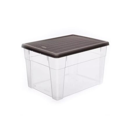 Контейнер для хранения 9л 353*252*139мм пластик ELEGANCE коричневый (12)
