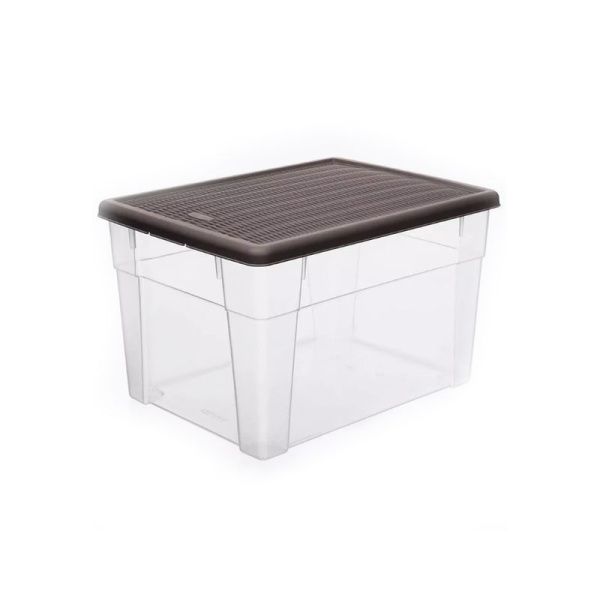 Контейнер для хранения 9л 353*252*139мм пластик ELEGANCE коричневый (12)