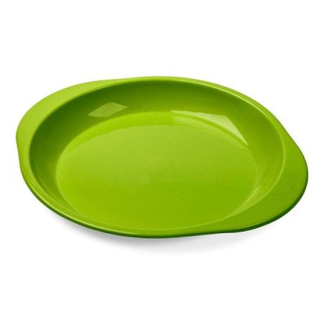Тарелка для вторых блюд d22* h2,7см пластик ЧЕЗАРЕ оливковая С155ОЛВ (70)