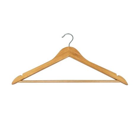 Вешалка-плечики дерево W2-P с перекладиной (эконом) (100)