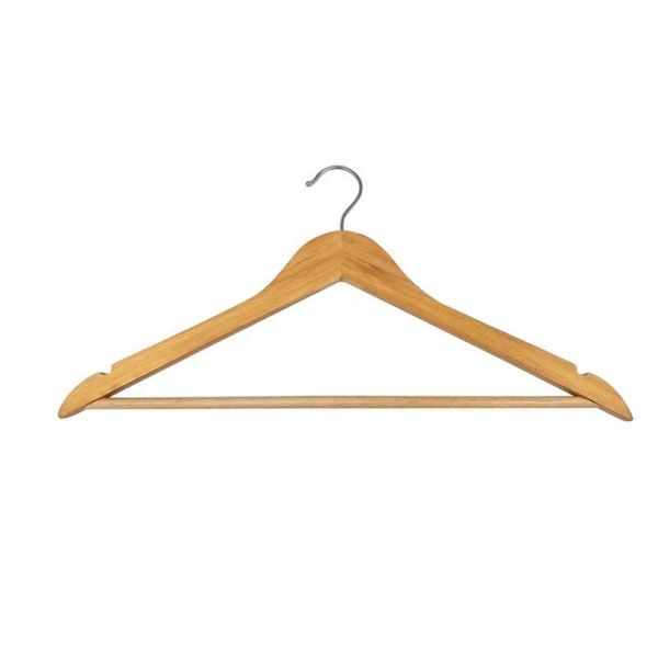 Вешалка-плечики дерево W2-P с перекладиной (эконом) (100)