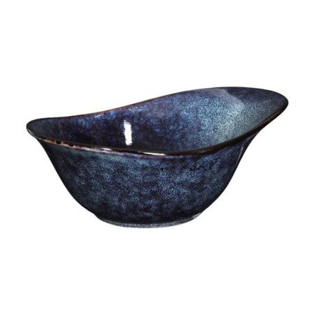 Салатник 450мл 18,5*13,5см фарфор CELESTE синий овальный  [HL935870] (6)