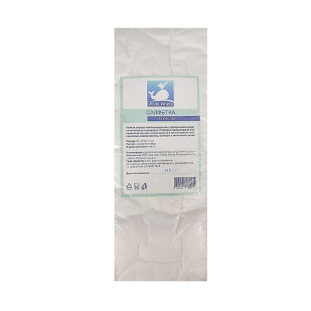 Салфетки 100шт. 30*40см 40г/м2 вискоза/полиэфир White Whale спанлейс (20)