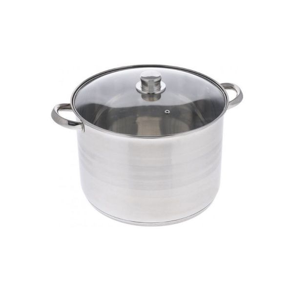 Кастрюля 8,5л нерж.сталь со стекл.крышкой 24*20см арт.5403 (4)