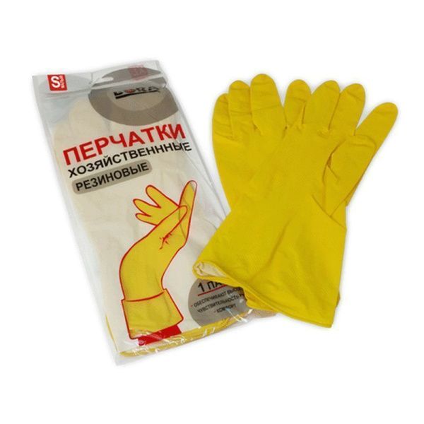 Перчатки резиновые р-р S BORA (120)