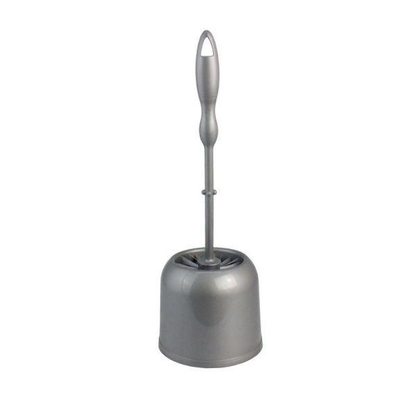 Ершик туалетный 130*380мм пластик КЛАССИК темно-серый (30)
