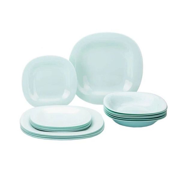 Столовый набор 18пр стеклокерамика КАРИН ЛАЙТ ТЮРКУАЗ на 6 персон P7628 (1)