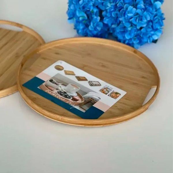 Поднос 35*35*2см бамбук круглый (ХА-432-44)