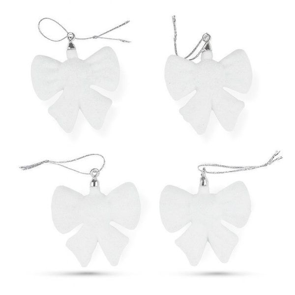 Игрушки новогодние на елку БАНТ набор 4шт 5*6см пенопласт OSNN21-131/JC-16381 (1000)