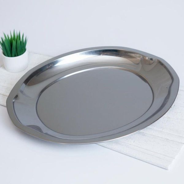 Блюдо 35*26см нерж.сталь овальное Z-94-301 (72)