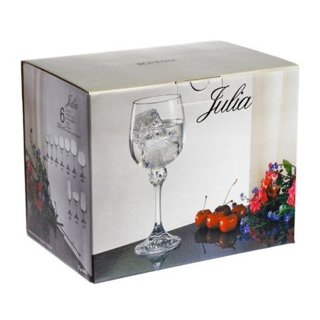 Бокалы для вина набор 6шт 230мл стекло ДЖУЛИЯ 40428 (8)