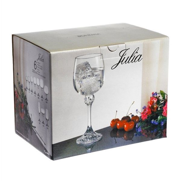 Бокалы для вина набор 6шт 230мл стекло ДЖУЛИЯ 40428 (8)