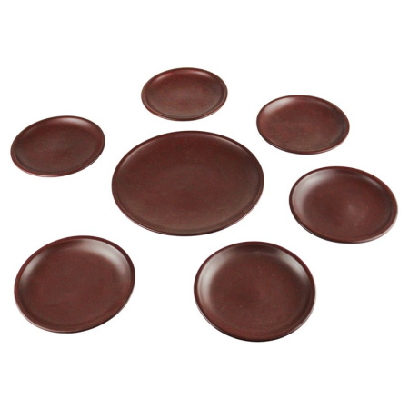 Набор для блинов 7пр (тарелка 24см, блюдце 6шт 16см) керамика ШЕЛК матовый НХП-ПС-0107 (5)