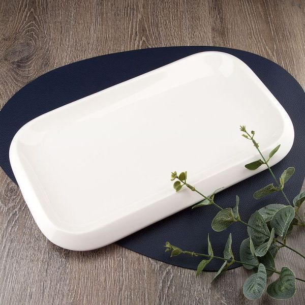 Блюдо 40,5*25*3,6см фарфор МАРШМЕЛЛОУ прямоугольное (12)