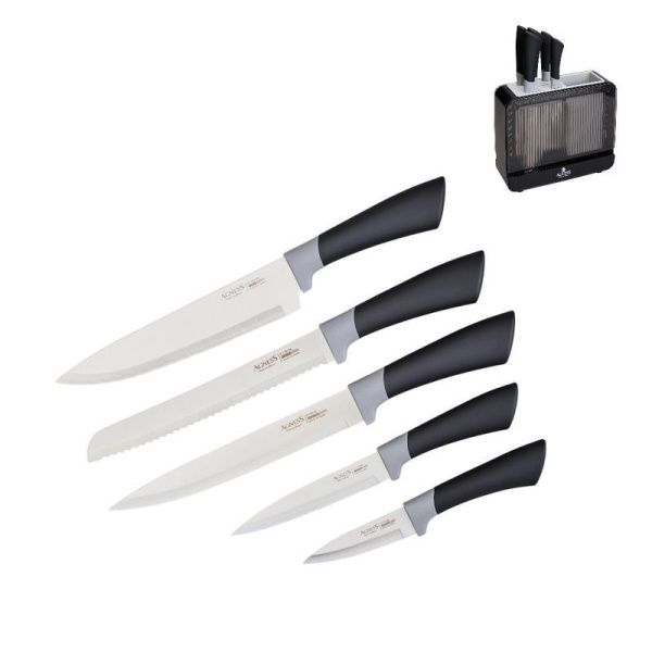 Набор ножей 5пр нерж.сталь на пласт.подставке (6)