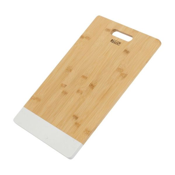 Доска разделочная 39,5*26*1,2см бамбук Bamboo прямоугольная с мрамор.вставкой белой 93-BM-9-01 (12)