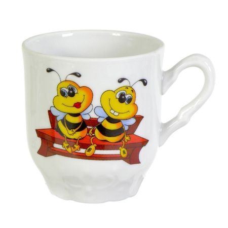 Кружка детская 250мл фарфор ПЧЕЛЫ Школьная (24)